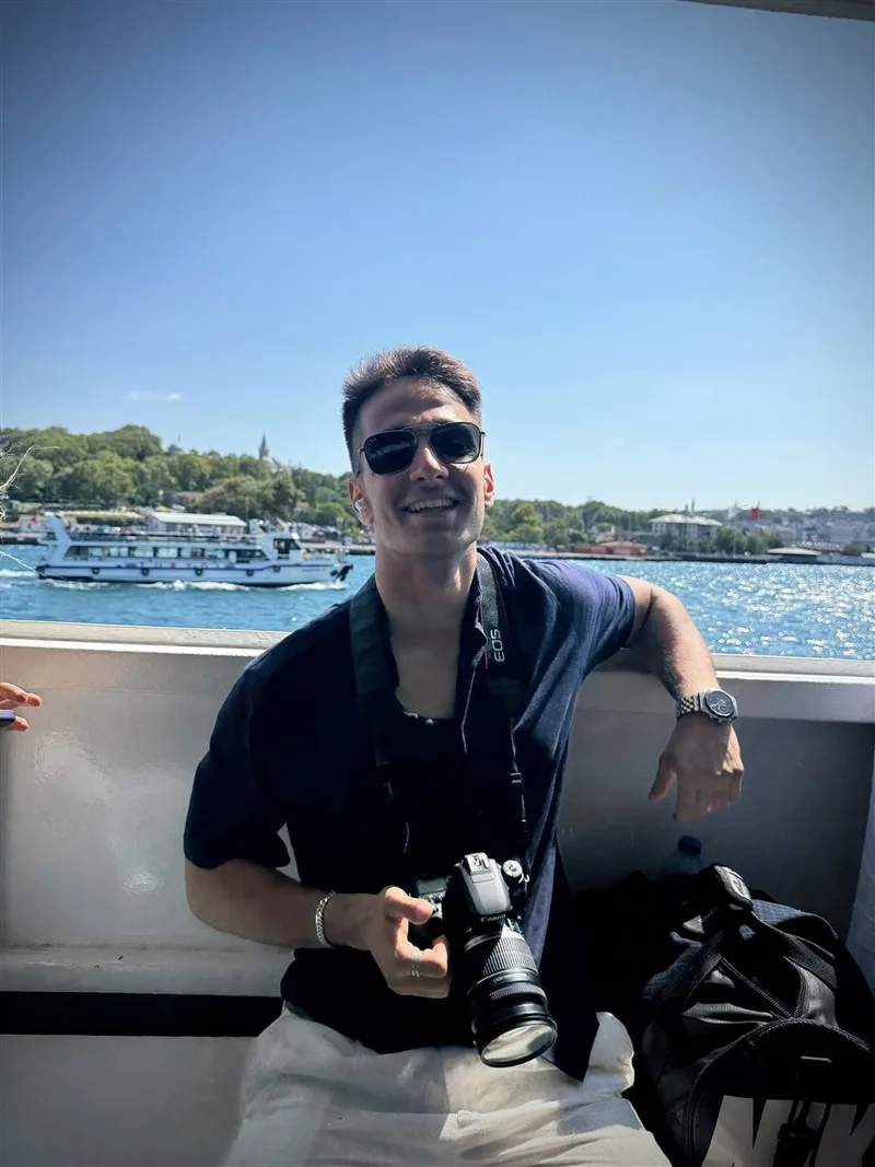 Adem enjoying time by the water